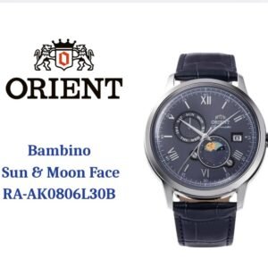 ساعة أورينت بامبينو Sun & Moon زرقاء للرجال RA-AK0806L30B